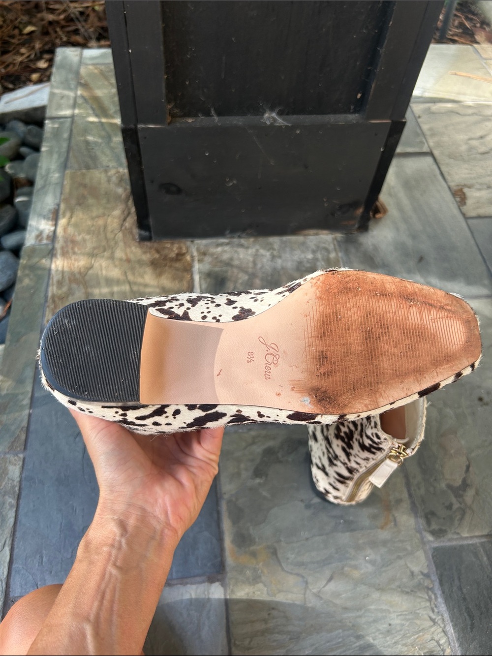 J Crew Roxie zip-back ankle boots in calf hair - Picture 6 of 7